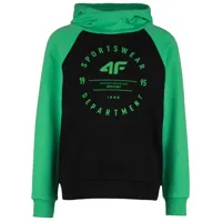 4f - kid's sweatshirt m221 - sweat à capuche taille 128, noir/vert