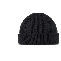 buff - knitted beanie ervin - bonnet taille one size, noir