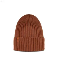 buff - knitted beanie norval - bonnet taille one size, brun