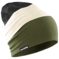 salomon - flatspin reversible beanie - bonnet taille one size, vert olive