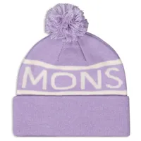 mons royale - mccloud pom pom merino beanie - bonnet taille one size, violet