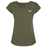 greenbomb - women's animal cat hole (cool) - t-shirt taille s, vert olive