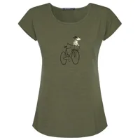 greenbomb - women's bike dog basket (cool) - t-shirt taille s, vert olive