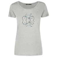 greenbomb - women's bike reflection (loves) - t-shirt taille m, gris