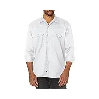 dickies chemise à manches longues pour homme coupe régulière - blanc - small