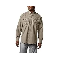 columbia bahama ii chemise à manches longues homme, fossile, x-large