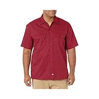 dickies work chemise manches courtes homme - rouge (english red) -m