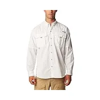 columbia chemise à manches longues pfg bahama™ ii pour homme, blanc, taille l
