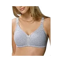 maidenform double support stretch wire-free bra soutien-gorge coton sans armatures speciality, gris, 95d womens