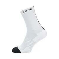 gore wear m thermo chaussettes mi-hautes chaussettes mi-hautes white/black fr: xl (taille fabricant: 41-43)