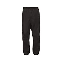 vaude men's fluid full-zip pants ii pantalon de pluie pour le vélo homme, noir, fr : l (taille fabricant : l)