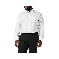 chemise business homme seidensticker - coupe classique - sans repassage - col kent - manches longues - 100 % coton ,weiß ,42