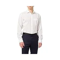 chemise business homme seidensticker - coupe classique - sans repassage - col kent - manches longues - 100 % coton ,ecru ,40