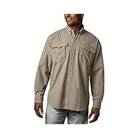 columbia chemise à manches longues bahama ii sport, fossile, 2x tall homme
