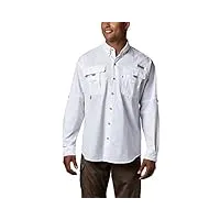 columbia bahama ii chemise à manches longues pour homme xxxxl blanc
