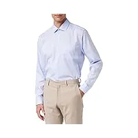 chemise business homme seidensticker - coupe classique - sans repassage - col kent - manches longues - 100 % coton ,hellblau ,47