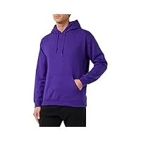 gildan heavyweight hooded sweatshirt sweat à capuche, violet (purple purple), m homme