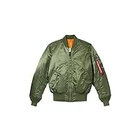 alpha industries - veste coupe-vent - alpha ma-1 flight jacket homme - vert - xx-small