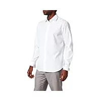 chemise business seidensticker pour homme - coupe ajustée - infroissable - col kent - manches longues - poignets à revers - 100 % coton ,wei (wei 01) ,40