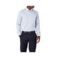 chemise business homme seidensticker - coupe ajustée - sans repassage - col kent - manches longues - 100 % coton ,blau (hellblau 15) ,42