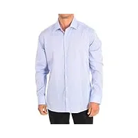 chemise business homme seidensticker - coupe ajustée - sans repassage - col kent - manches longues - 100 % coton ,blau (hellblau 15) ,39