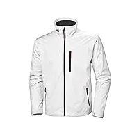 helly hansen hh crew midlayer jacket – veste imperméable et isolante pour homme , blanc (bright white),s