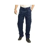 lee cooper pantalon de travail cargo pour hommes, vêtement ample - marin - 34w / l leg