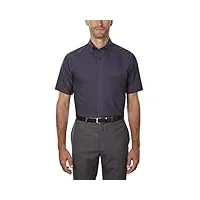 van heusen men's regular-fit oxford short-sleeve button down-collar dress shirt, navy, xxx-large