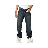 nautica jeans men's relaxed cross hatch jean, rigger blue, 42wx32l