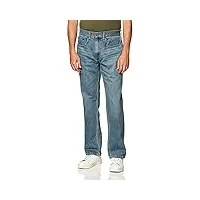 nautica jeans men's straight light cross hatch jean, rocky point blue, 40wx30l