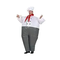 "chef" (airblown inflatable costume, scarf, hat) (4 x aa batteries not included) - (one size fits most adult)