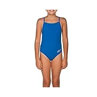 arena maxlife maillot de bain une pièce pour fille à bretelles fines dos nageur, fille, 23758, bleu roi/argenté métallique, 6y/22