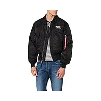 alpha industries cwu 45 manteau, black, large (taille fabricant: l) homme