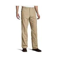 dockers pantalon cargo d3 confortable pour homme coupe classique devant plat - marron - 44 x 44
