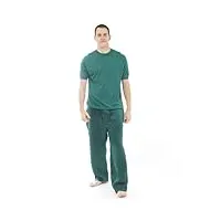 soie t-shirt et pantalon de pyjama - taille: xl - couleur: vert
