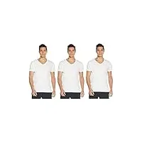 t-shirts blancs col en v pour hommes p3 (7880w3) -white -4xl