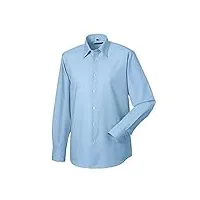 russell - chemise manches longues - homme (4xl) (bleu clair)