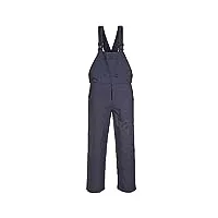portwest c881 salopette en coton ajustable pour hommes bleu marine, xxl