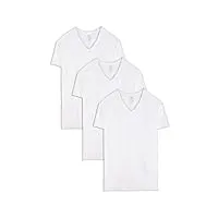 fruit of the loom men's 3-pack tall size v-neck t-shirt, white, 3xlt