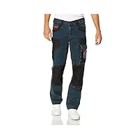 u-power pantalon pour homme, pantalon cargo multi-poches, poches genouillères, poche cuisse amovible, tissu confortable, insert élastique, vêtements d'extérieur (rust jeans 44)