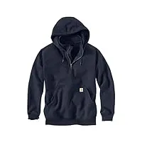 carhartt men's rain-defender paxton heavyweight hooded zip mock sweatshirt-big, new navy, 4x-large