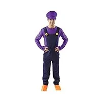 orion costumes costume de déguisement violet de jeu vidéo rétro des années 80 carnaval du partenaire de méchant plombier pour hommes