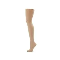 capezio ultra soft footed tight with self-knit waistband collants femme, nude, xxl