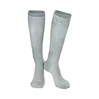 horze chaussettes de compétition pour cavalier, pack de 2, gris, 43-46