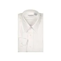van heusen chemise habillée à manches longues sans plis broadcloth pour homme, blanc, 19.5" neck 34/35" sleeve