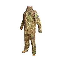 fratelliditalia tenue militaire imperméable complète en gore-tex, composée d’une parka, d’un pantalon et d’une salopette, motif camouflage, camouflage, 50