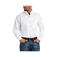 ariat - chemise tissée western twillt hommes, xxx-large, white