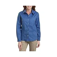dickies - manches longues extensible oxford top femmes, x-large, french blue