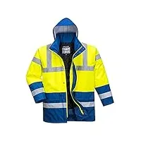 portwest damen s466 manteau de travail, jaune / bleu roi, 3xl eu