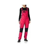 fashion sécurité femme pep's salopette de travail, rose (rose/noir), taille: m (40/42) eu